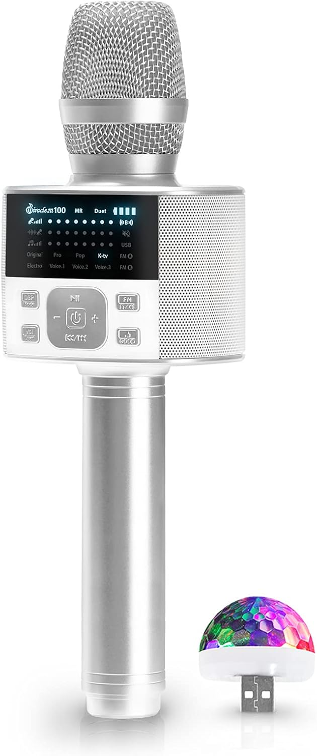 Bluetooth Karaoke Microphone with LED Screen Q47862