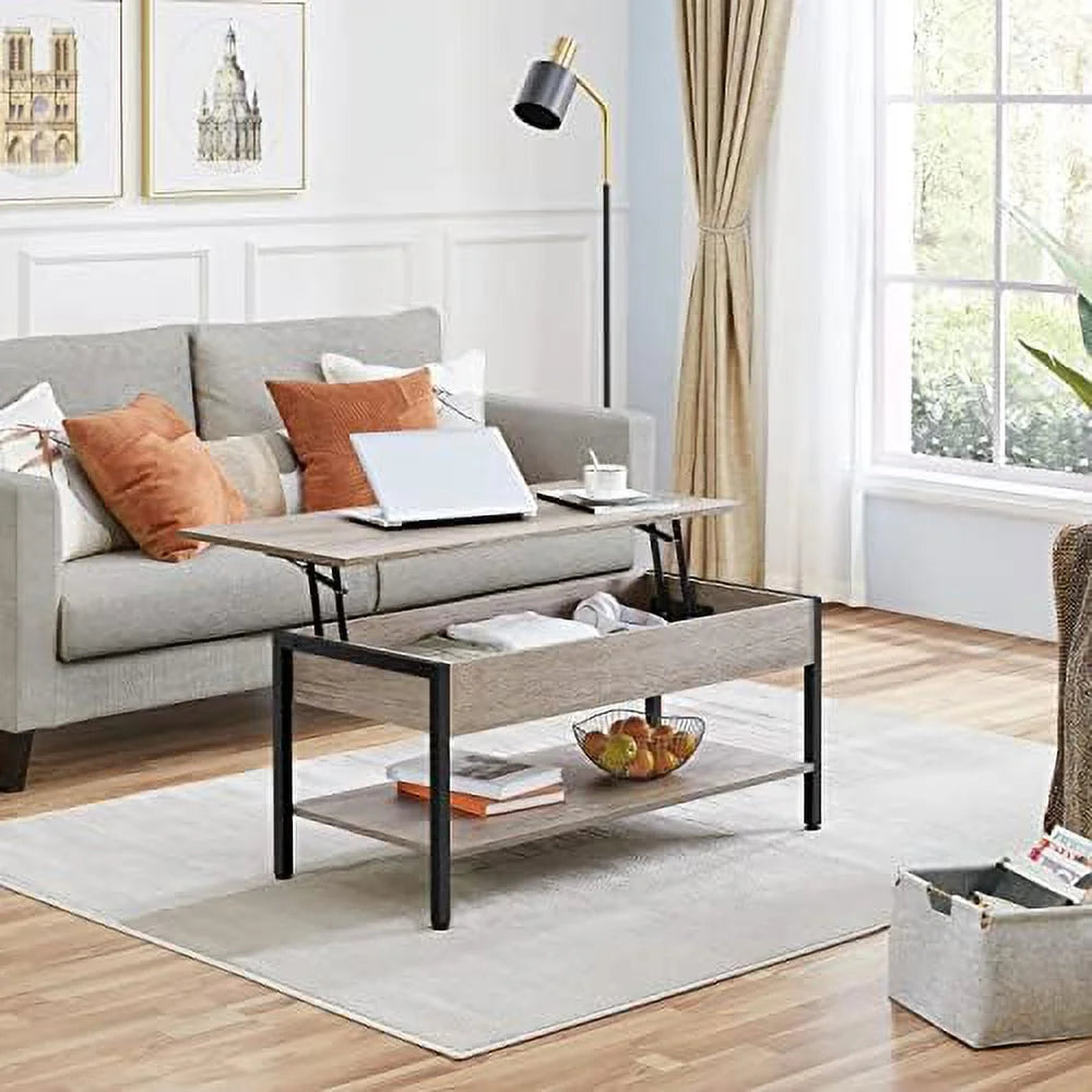 Lift Top Coffee Table Set of 3 with Hidden Compartments P6530