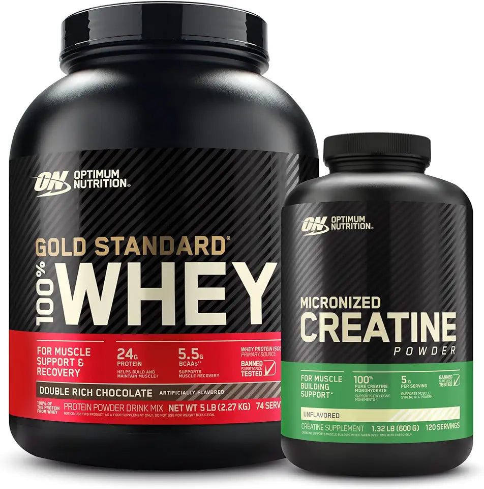 Double Rich Chocolate Whey Protein Powder with Unflavored Creatine Monohydrate A8023