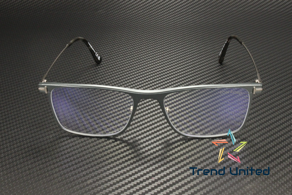 Matte Gray Blue Block Eyeglasses B3811