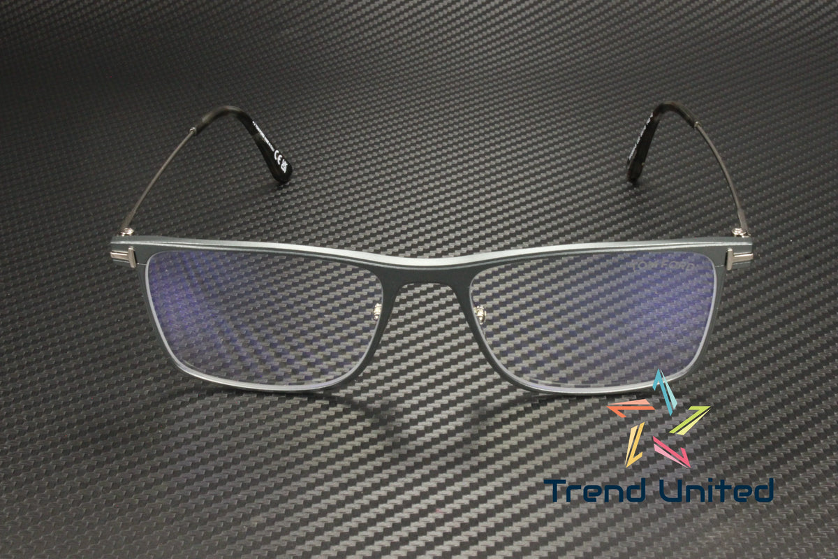 Matte Gray Blue Block Eyeglasses B3811