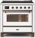 White Induction Range with Electric Oven M464