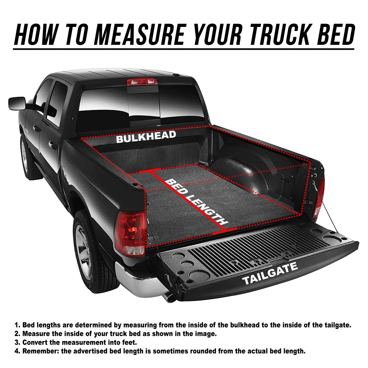 Tri-Fold Soft Top Tonneau Cover for Ford Ranger 6 Ft Short Bed Flareside K679