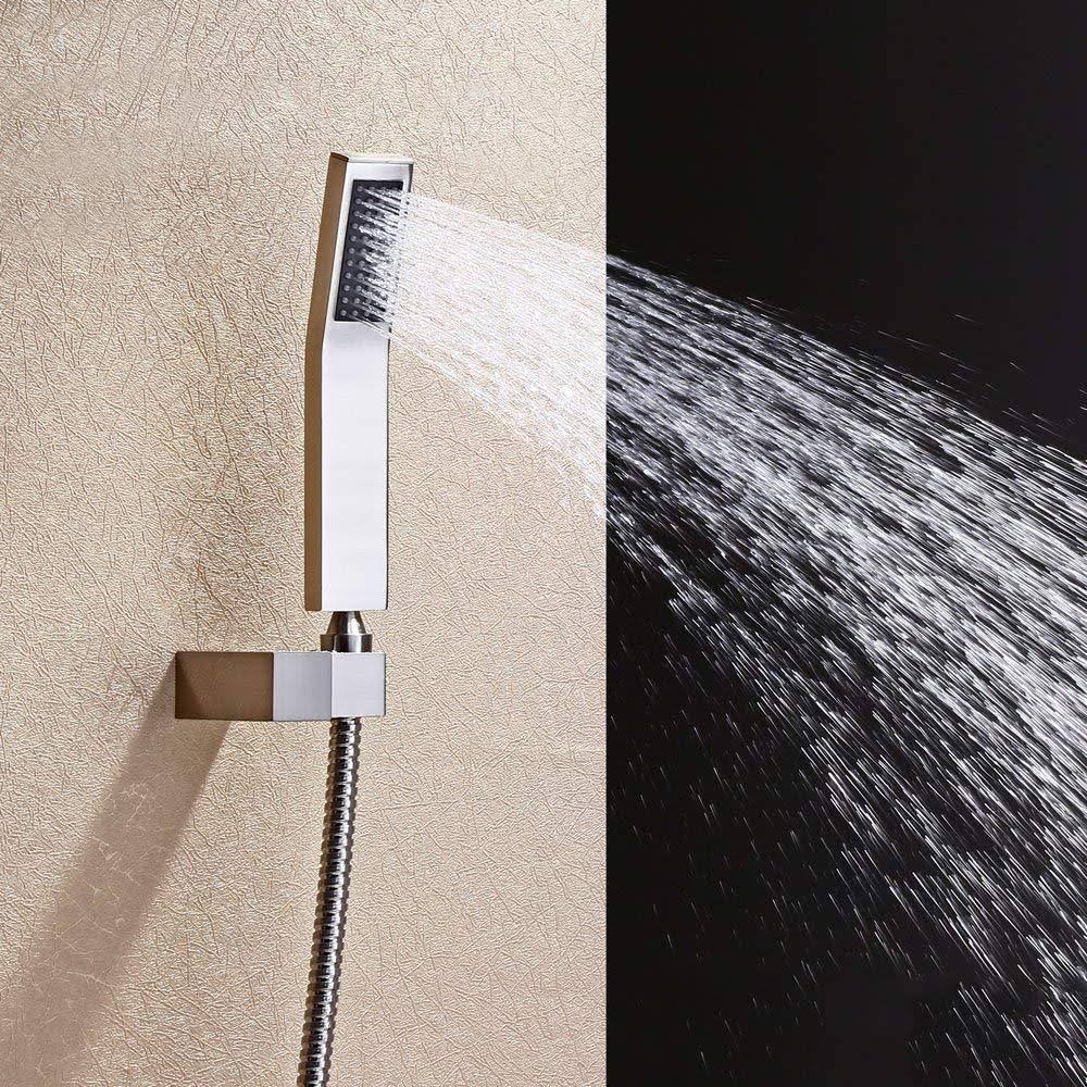 12x22 Rainfall LED Shower Set Double-Function Valve, Brass Handheld Shower Oil Rubbed Bronze G39671