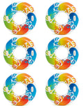 Inflatable 47" Color Whirl Tube Pool Raft with Handles (6 Pack) Y76179
