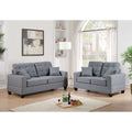 Gray Fabric Sofa and Loveseat Set V829