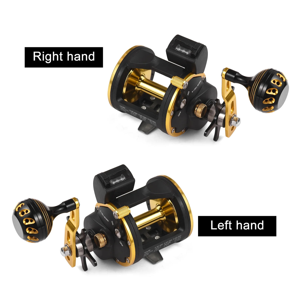 Fishing Reel with Digital Display Line Counter 6+1 BB Ice Fishing Gear 4.1:1 Ratio F369004