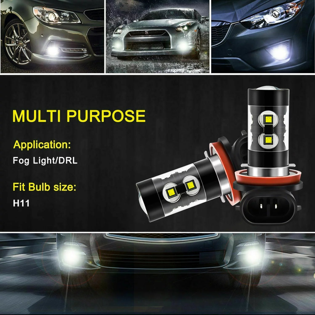 D3S H11 HID LED Fog Light Bulbs 6000K R352988