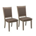 Brown Set of 2 Upholstered Side Chair F58847