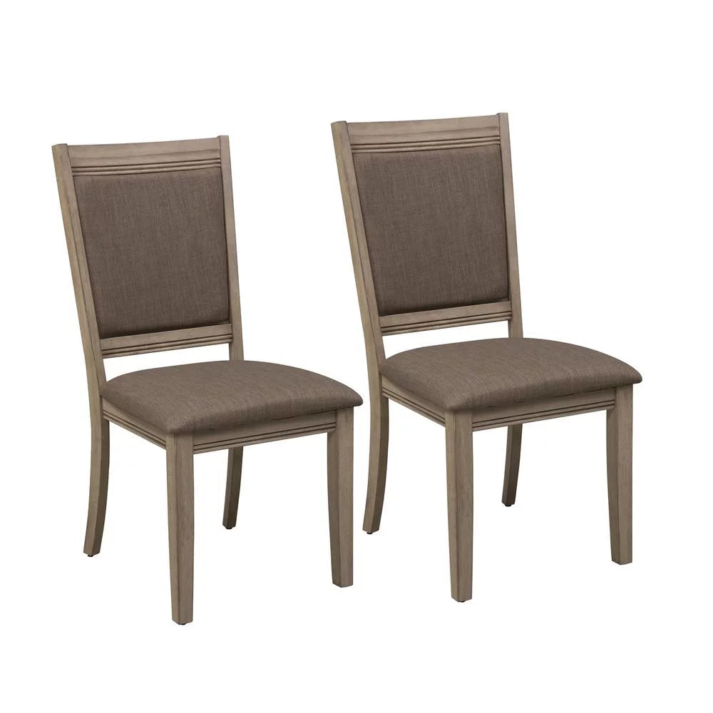 Brown Set of 2 Upholstered Side Chair F58847