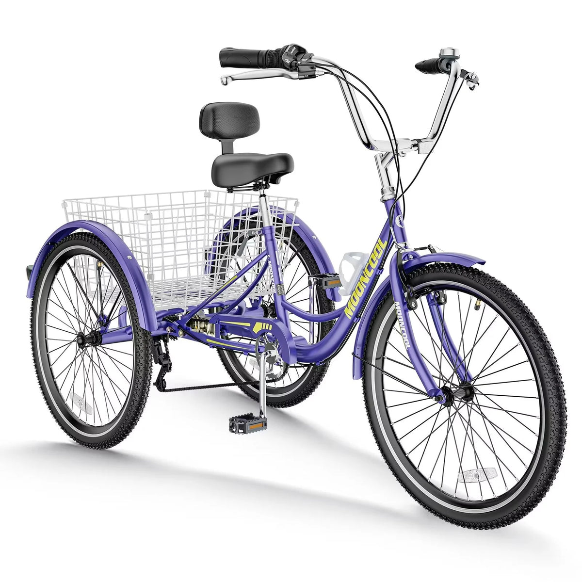 7 Speed Adult Tricycle with Basket & Dual Braking System R415