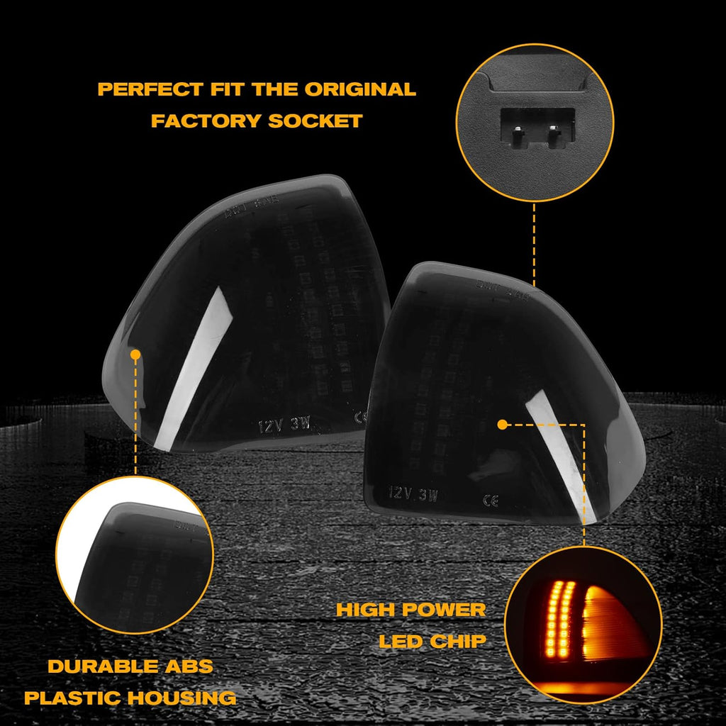 54 LED Sequential Amber Side Mirror Turn Signal Light, 2 Pack R628545