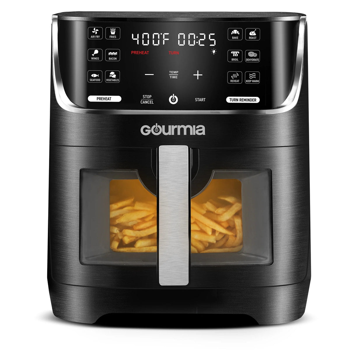 8 Qt Digital Window Air Fryer with 12 One-Touch Presets T884344