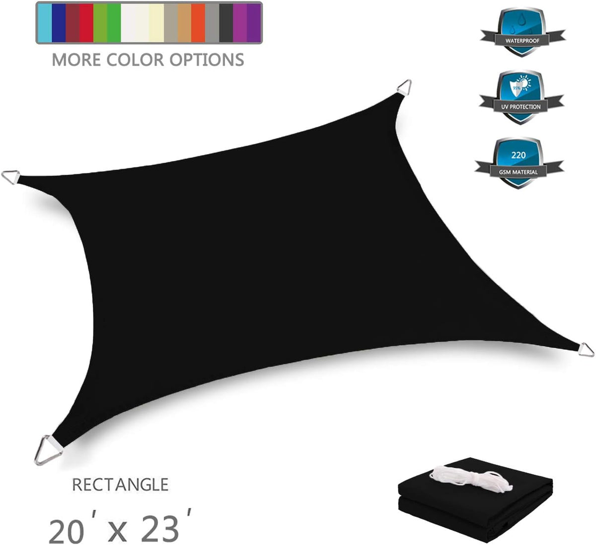 Blue Rectangle Sun Shade Sail 10' x 13' R912