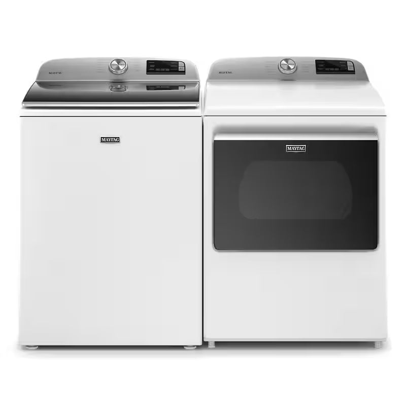 White Gas Dryer with Hamper Door D86634