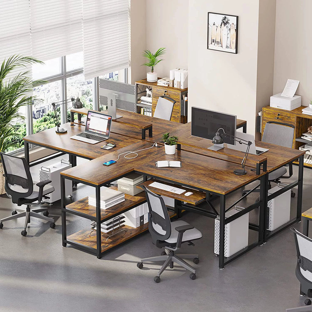 94.5" Home Office Computer Gaming Desk with Storage O994586