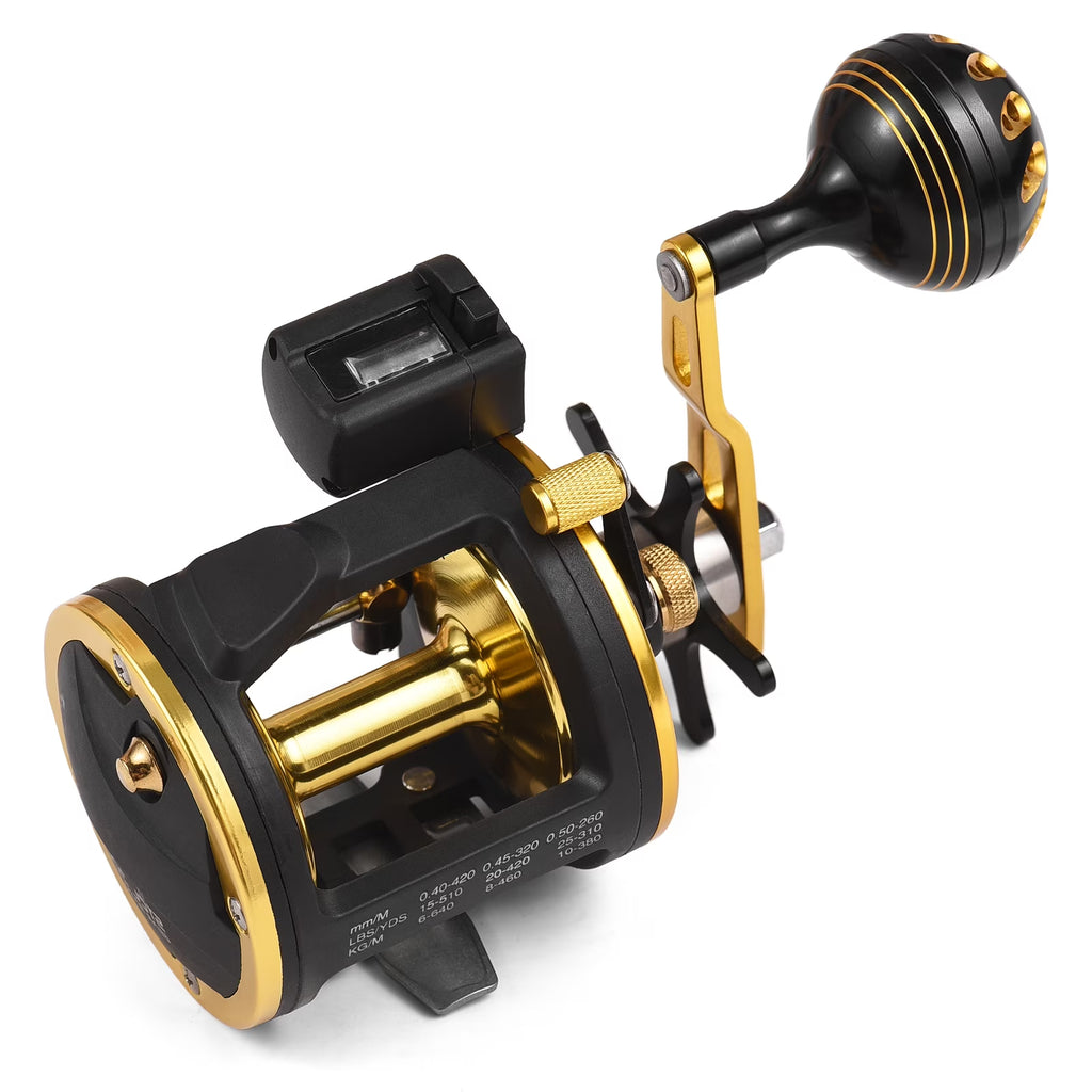 Fishing Reel with Digital Display Line Counter 6+1 BB Ice Fishing Gear 4.1:1 Ratio F369004
