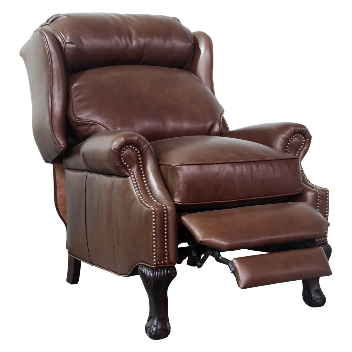Leather Recliner with Nailheads L8679