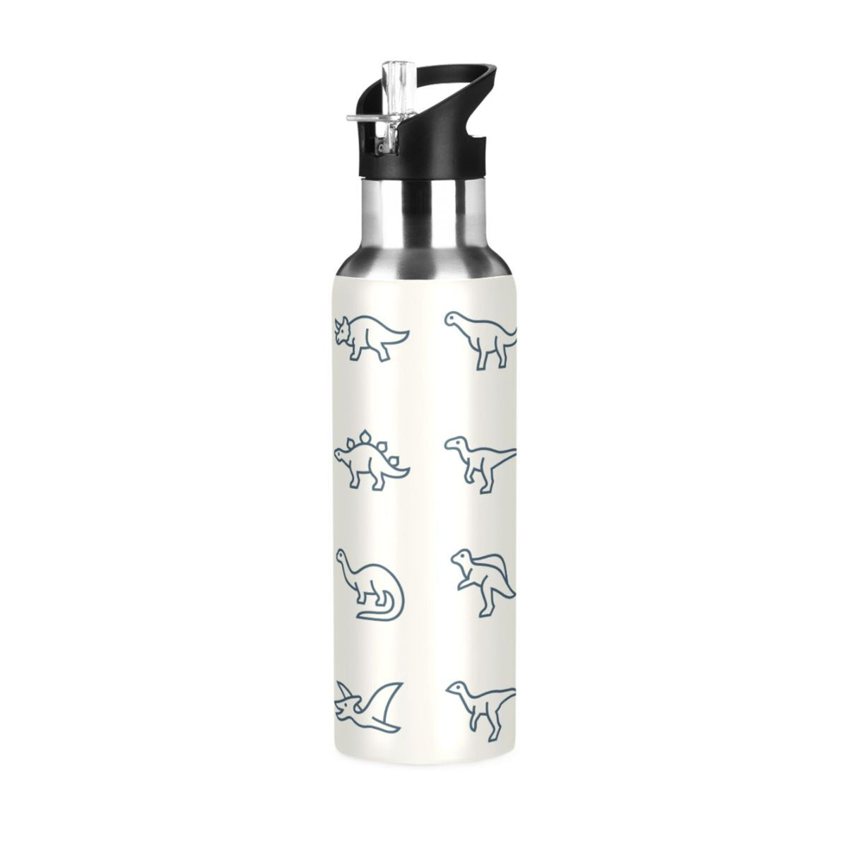 Stainless Steel Water Bottle with Straw Lid Vacuum Insulated Leak Proof Flask 20 OZ Y434634
