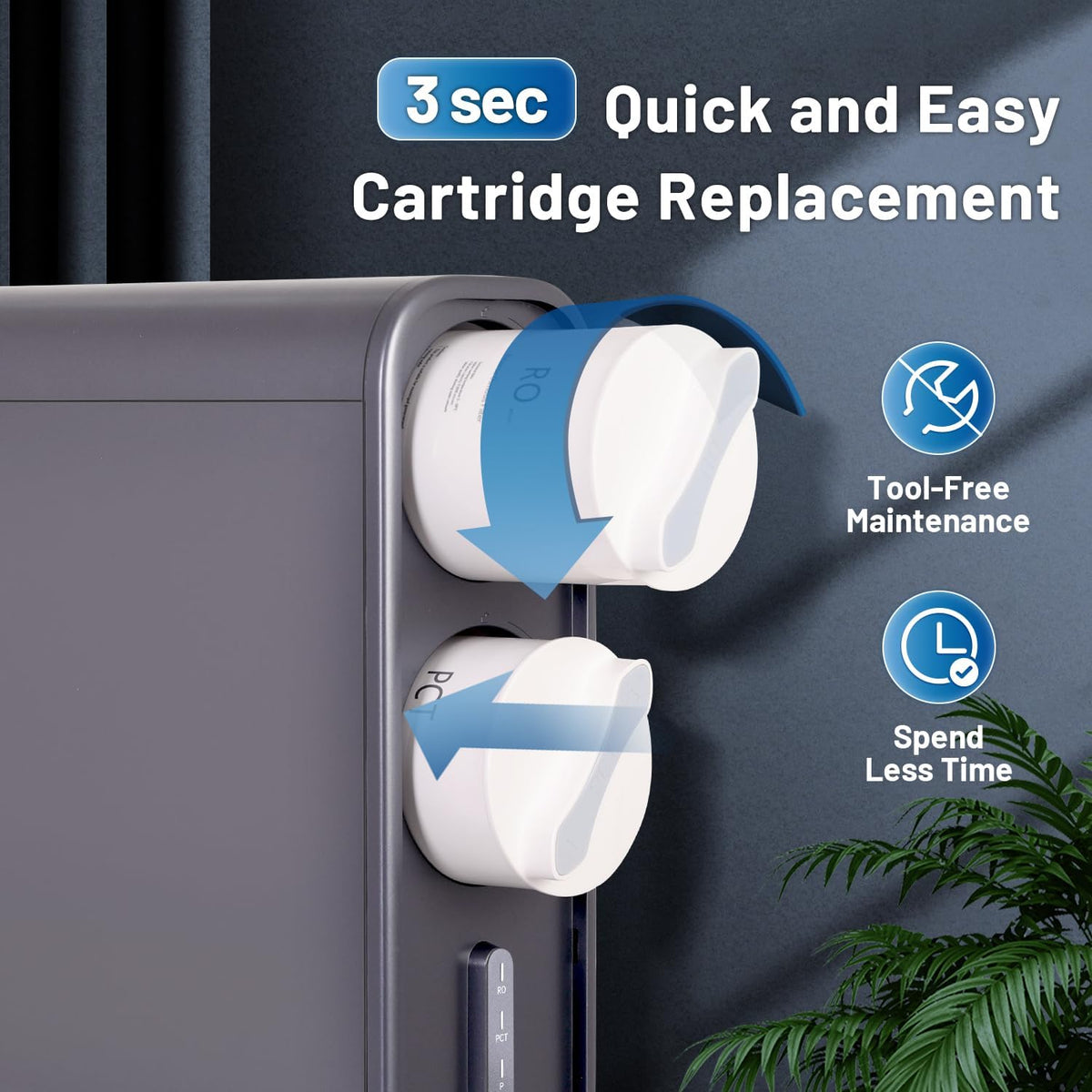 Replacement Filter for Reverse Osmosis System, 1st Stage, 1PACK T49700