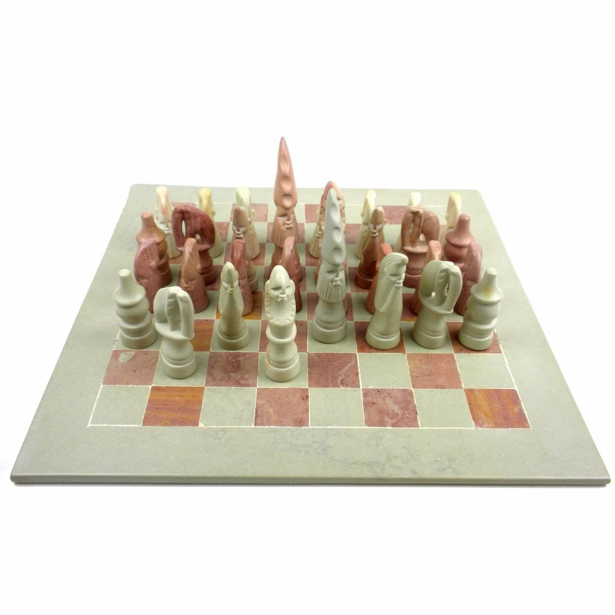 Hand Carved Soapstone Chess Set J886