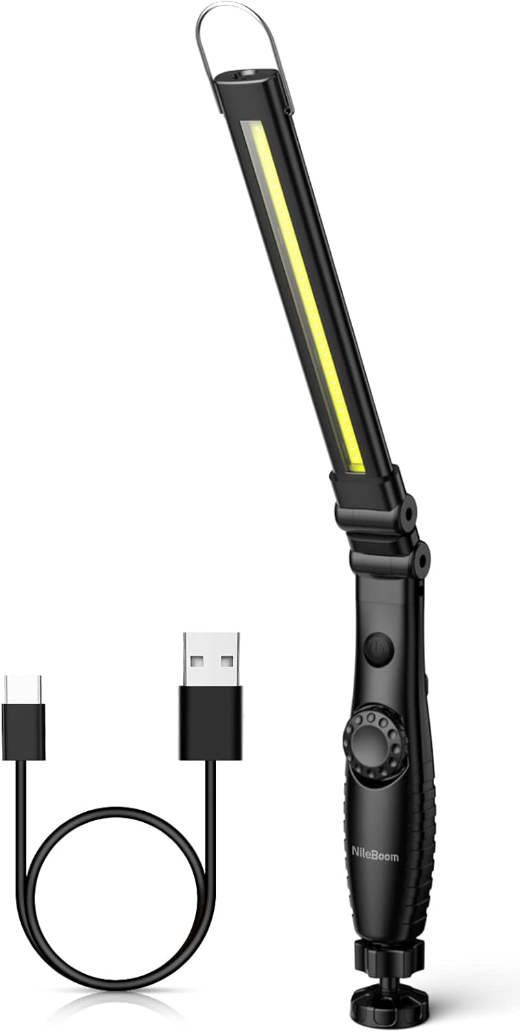 800 Lumens Foldable Rechargeable LED Work Light with Magnetic Base 4 Pack B404522