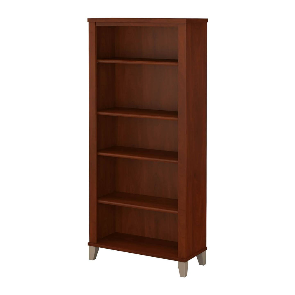 White 5 Shelf Bookcase O3803