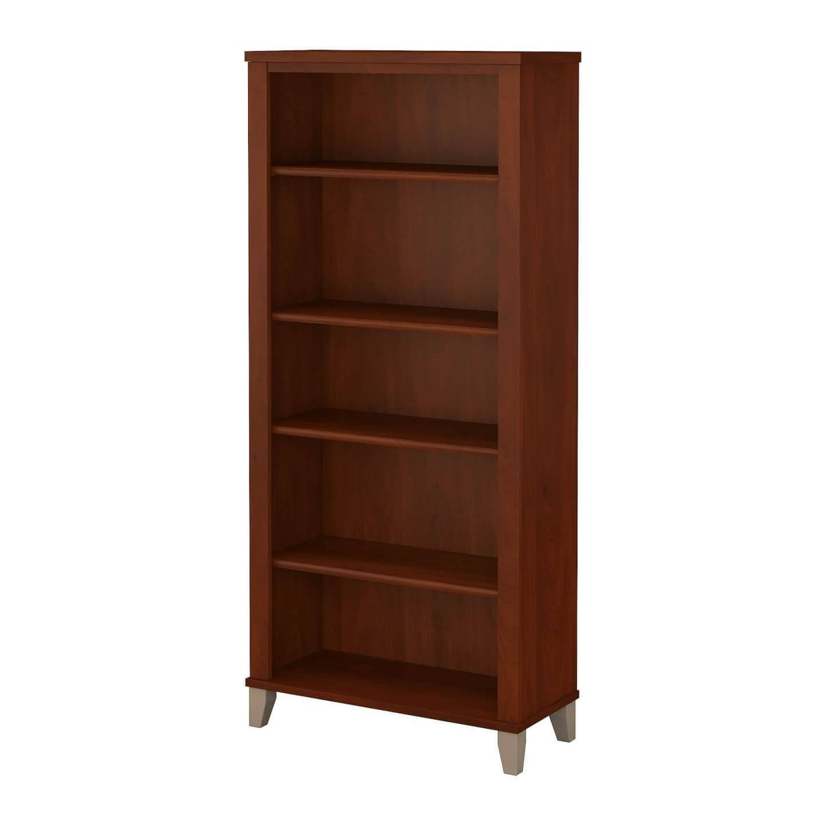 White 5 Shelf Bookcase O3803