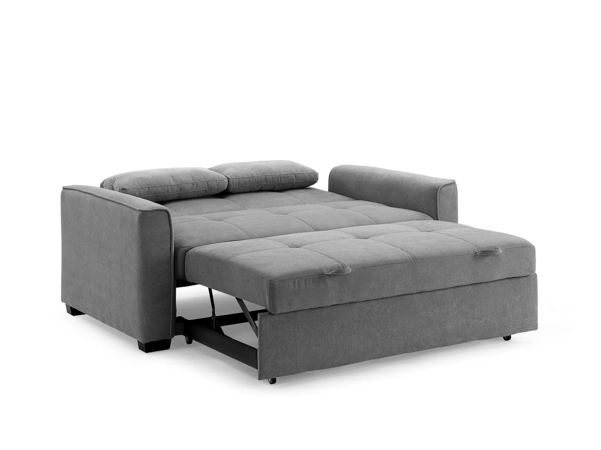 Light Gray Queen Size Chenille Sleeper Sofa A742