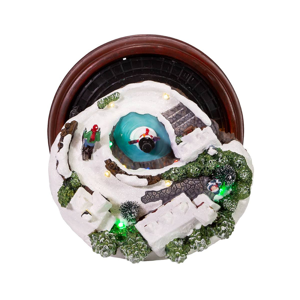 7.5x22 Battery-Operated LED Musical Village and Train Table Piece J348502