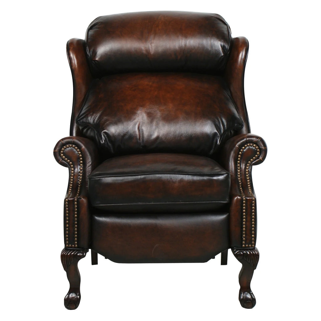 Leather Recliner with Nailheads L8679