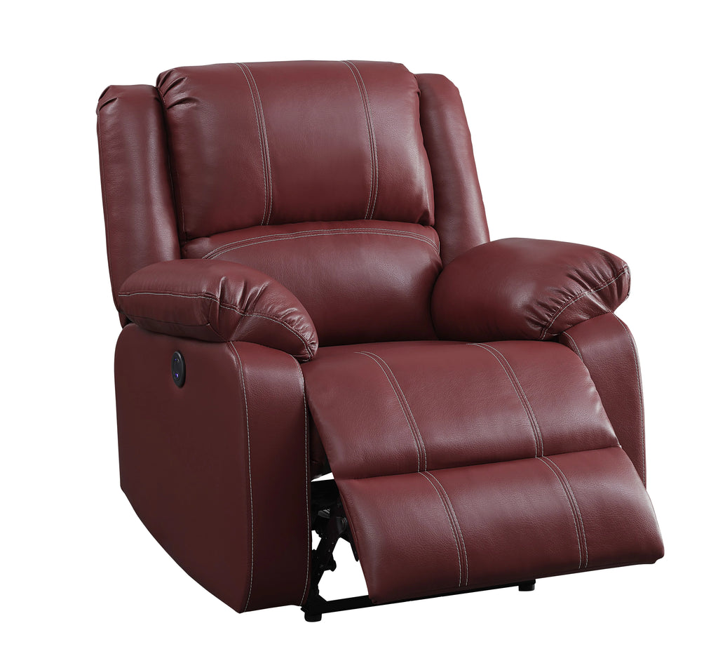 Red Pu Power Recliner K27723