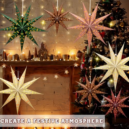 3D Paper Lantern 24 inch Hollow Star C48312
