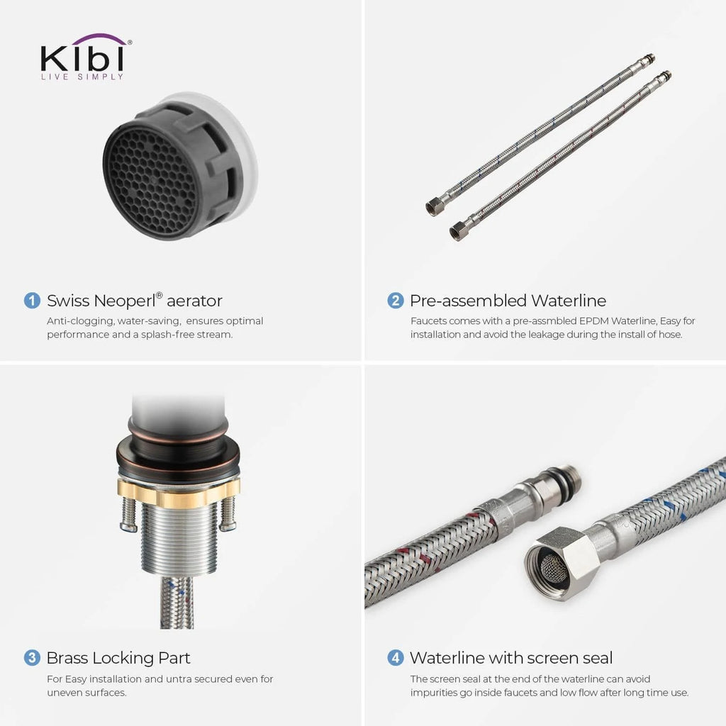 Oil Rubbed Bronze Single Hole Bathroom Faucet G45363