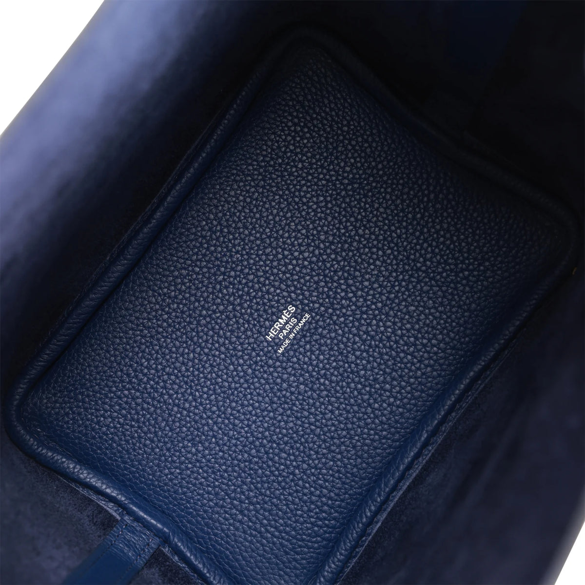 18 Bleu Saphir Palladium Hardware Bucket Bag W424