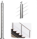 36”x2.36” Stainless Steel Brushed Finishing Pre-drilled Posts D72313