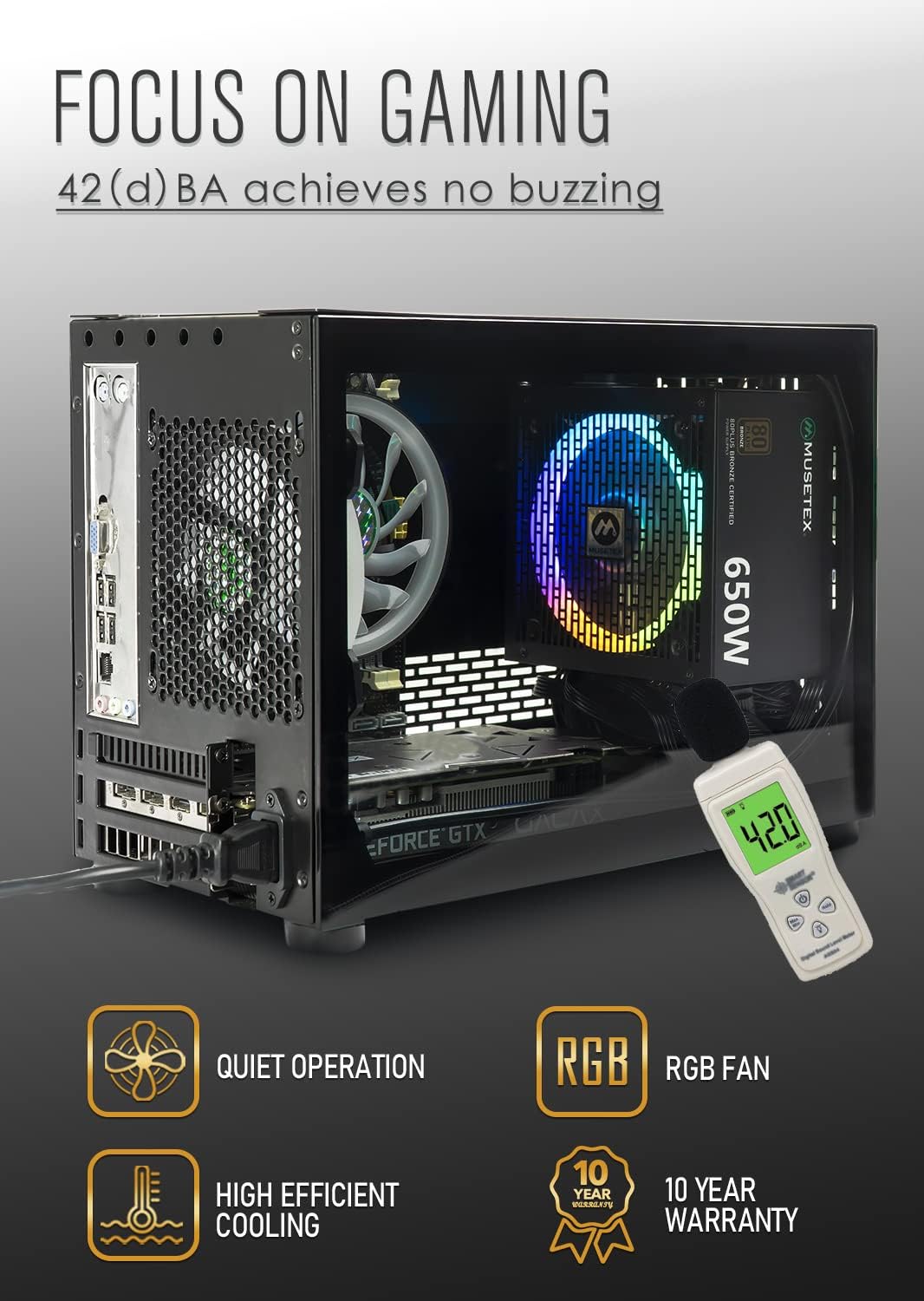 650 Watt RGB PC Power Supply L996
