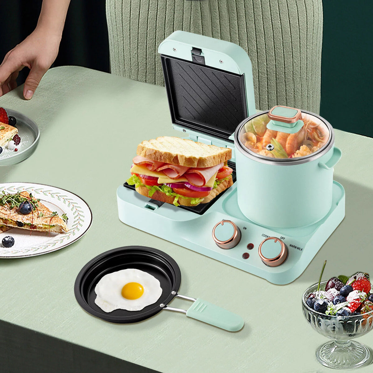 3 in1 Electric Non-stick Breakfast Station Y61764