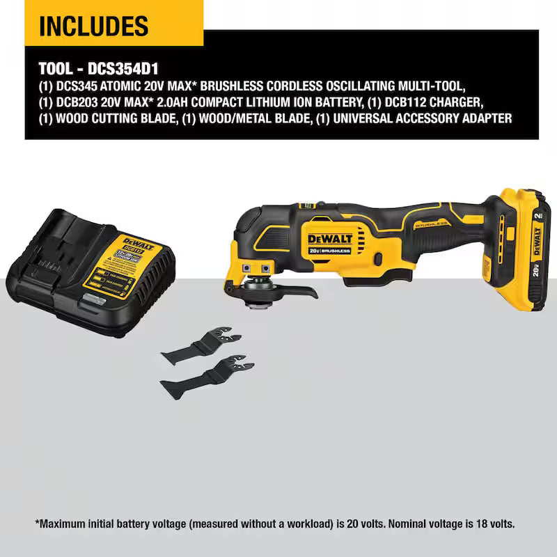 Cordless Brushless Oscillating Multi Tool with 2.0Ah Battery and Charger L807