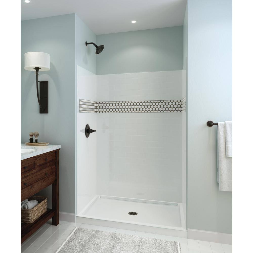 White 48 in. L x 34 in. D Shower Floor & Base E246