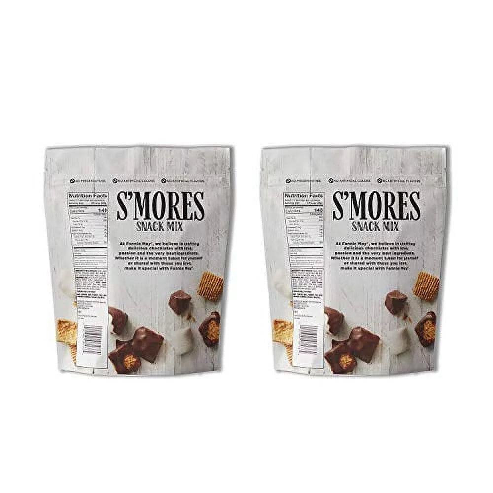 18oz Bag 2 Pack Milk Chocolate Covered Mini Marshmallows and Graham Cereal Snack Mix H9845