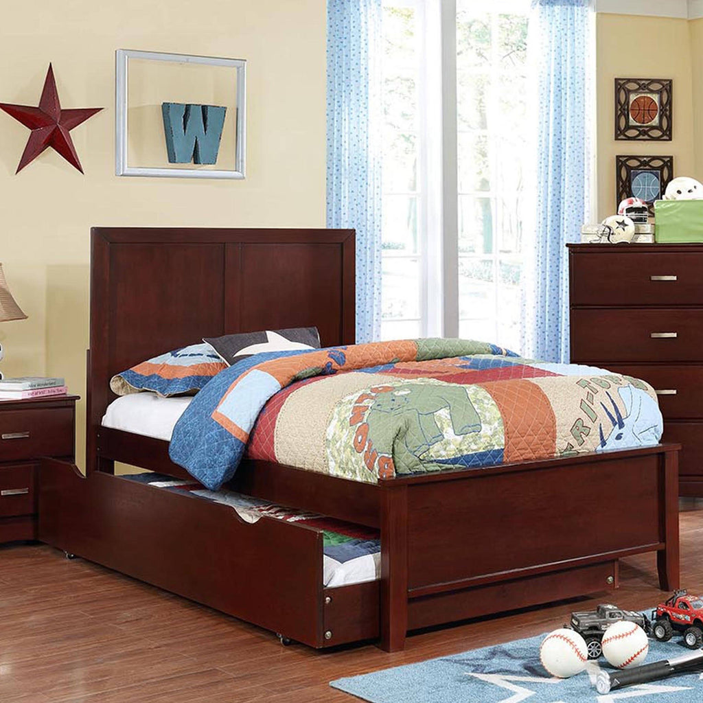 Twin Solid Wood Panel Bed O390