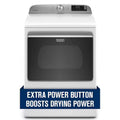 White Gas Dryer with Hamper Door D86634
