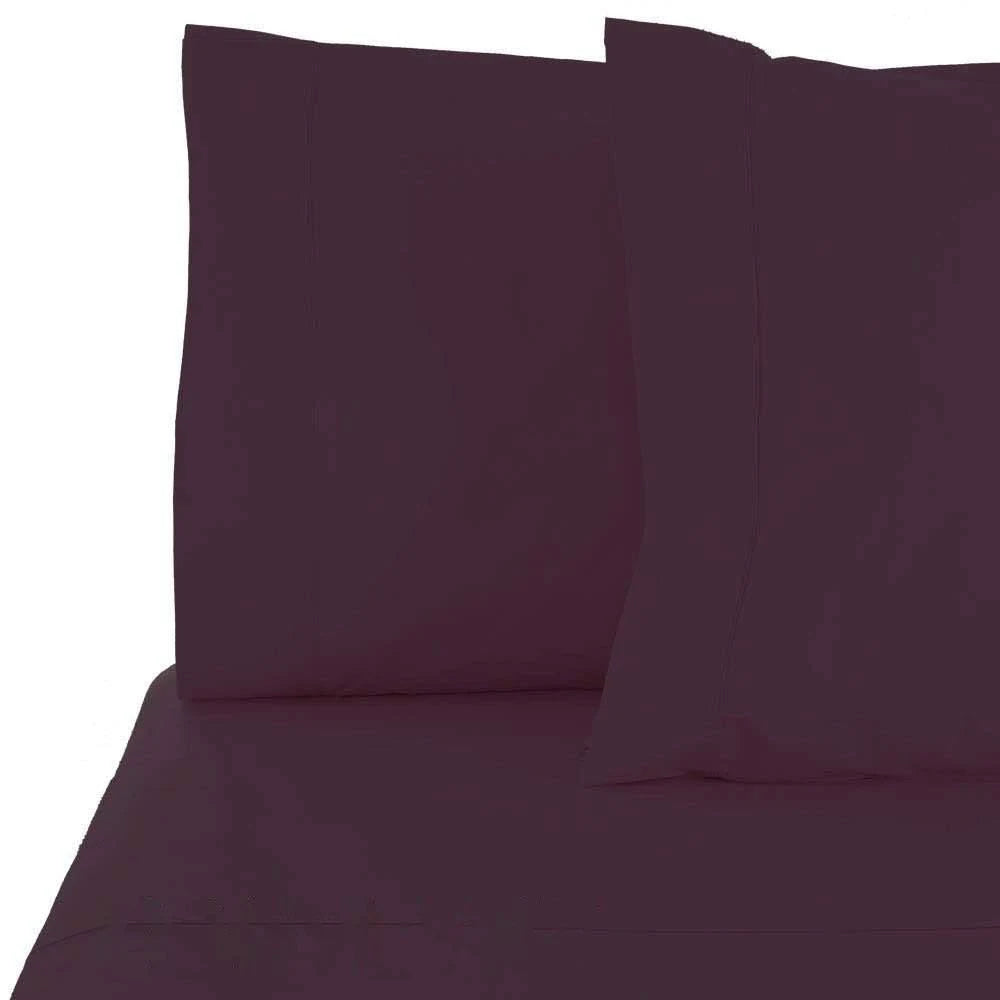 6-Piece Set Deep Pocket Bed Sheets Eggplant California King I79445