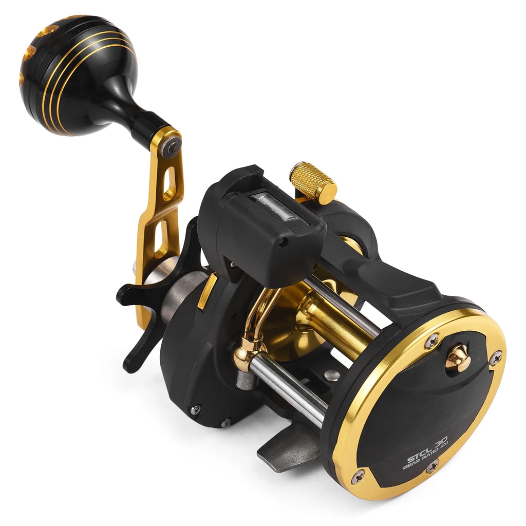 Fishing Reel with Digital Display Line Counter 6+1 BB Ice Fishing Gear 4.1:1 Ratio F369004