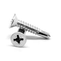 #12-14 x 3 inch Self Drilling Screws Phillips Flat Head Low Carbon Steel Zinc Plated Pk 1500 R10457
