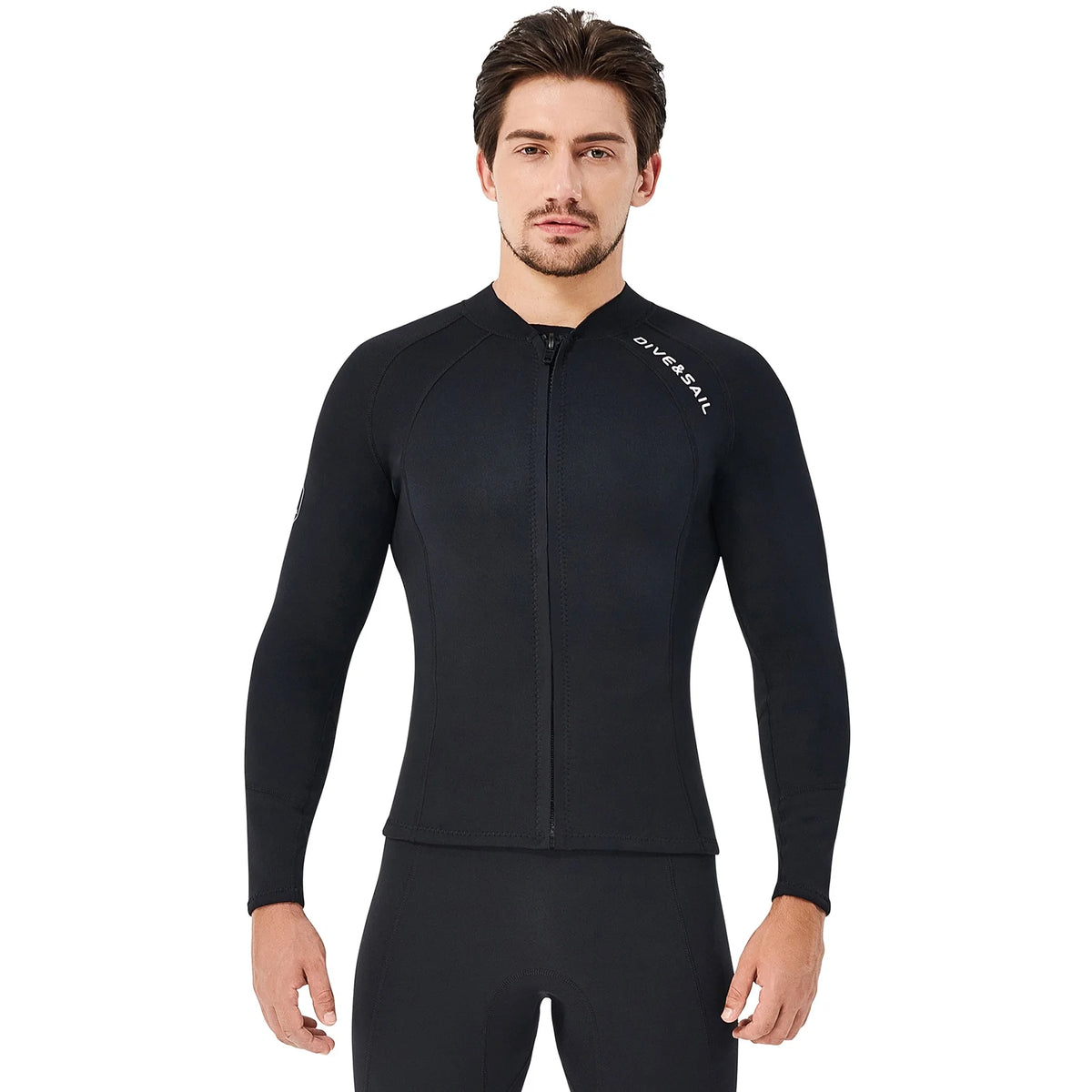 2mm Neoprene Front Zipper Wetsuits Jacket Long Sleeves P138