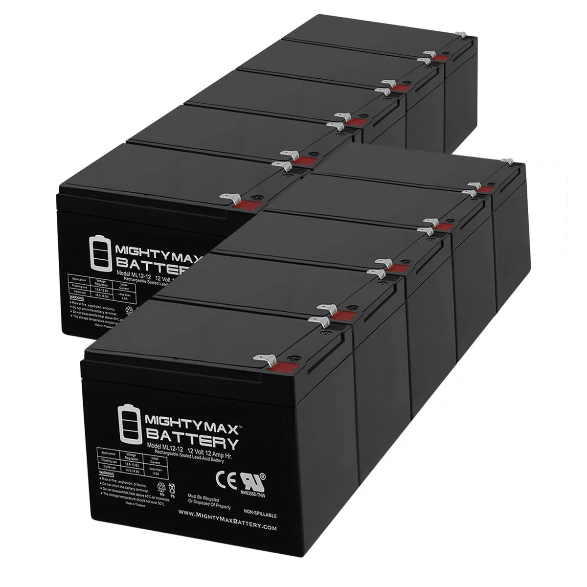 12V 12AH Deep-Cycle Rechargeable Battery P61528