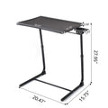 Set of 2 Portable Computer Table Black F912