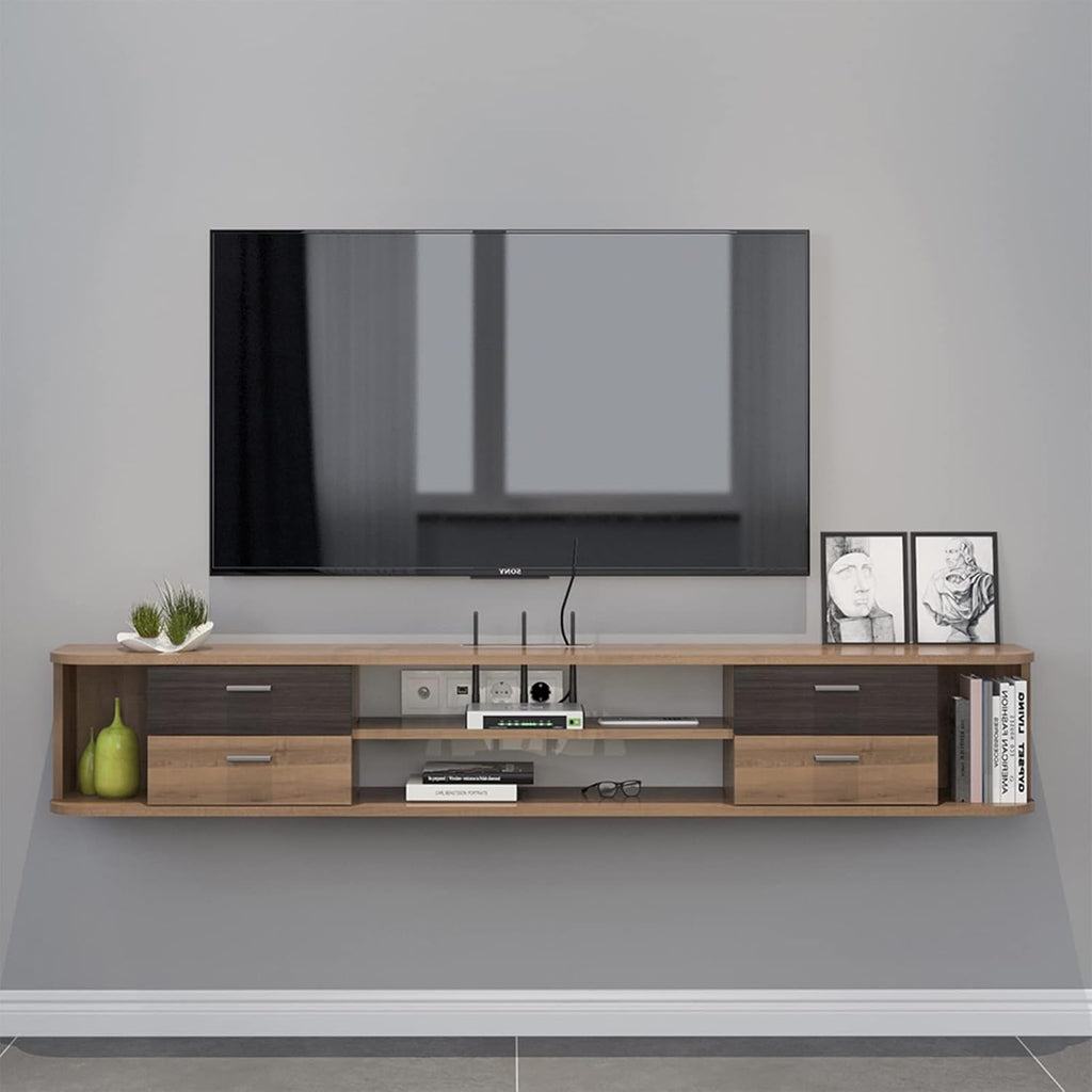 Wall Mounted Floating TV Stand with 4 Drawers G973